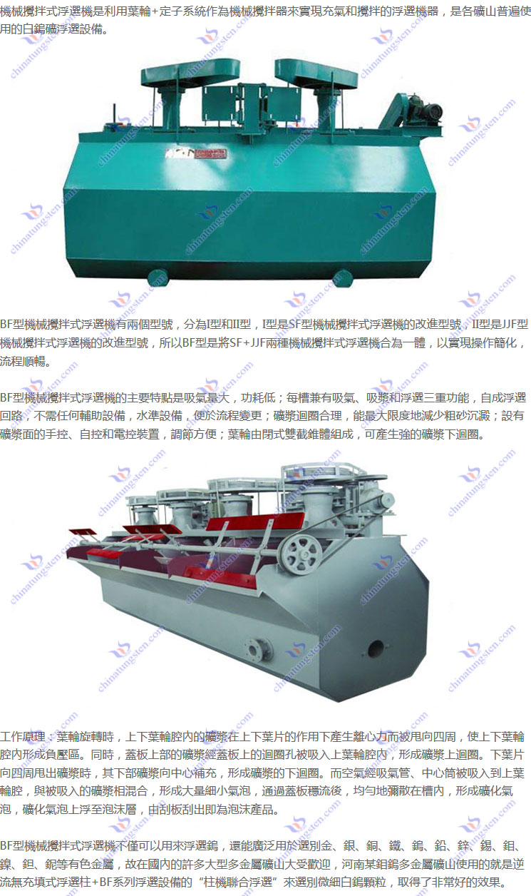 BF型機械攪拌式浮選機圖片