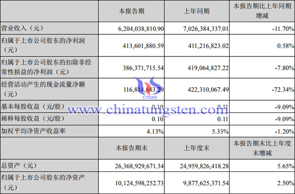 2019年上半年格林美業績