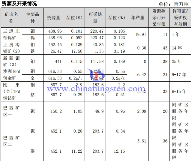 洛鉬自有礦山基本情況