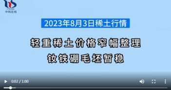 2023年8月3日稀土價格圖片