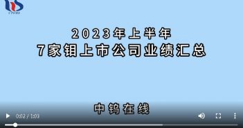 7家鉬上市公司2023年上半年業績匯總