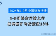 2024年1-9月鎢價行情如何