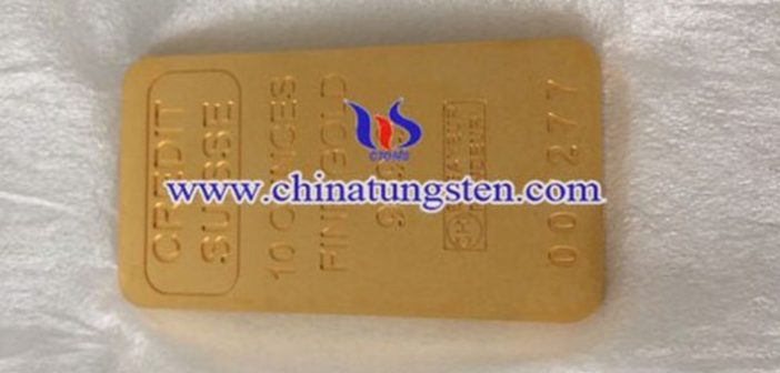 gold plated tungsten bar picture