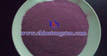 coarse grain size violet tungsten oxide picture