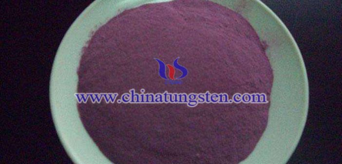 coarse grain size violet tungsten oxide picture