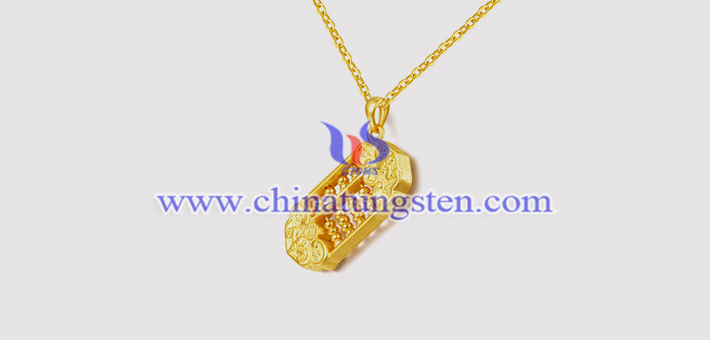 gold plated tungsten alloy abacus pendant picture