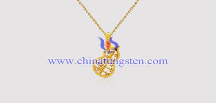 gold plated tungsten alloy abacus pendant picture