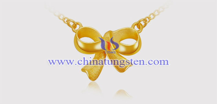 gold plated tungsten alloy bow pendant picture