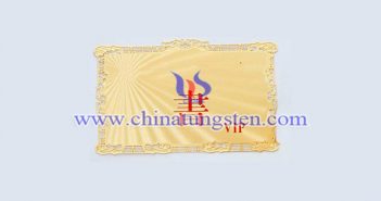 gold plated tungsten alloy card picture