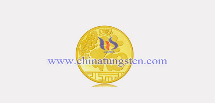 gold plated tungsten alloy coin picture