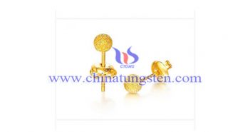 gold plated tungsten alloy ear stud picture