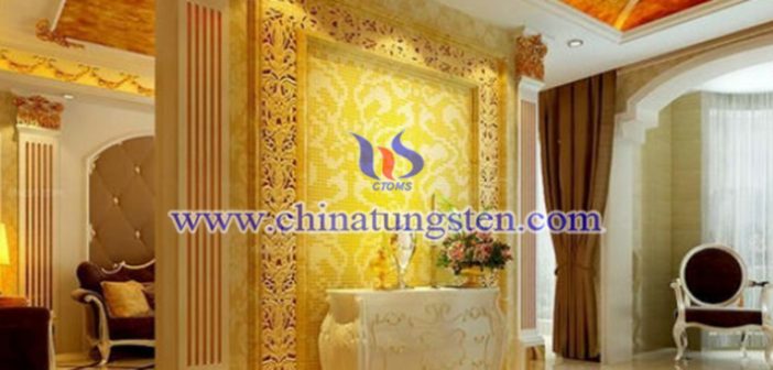 gold plated tungsten alloy folding screen picture