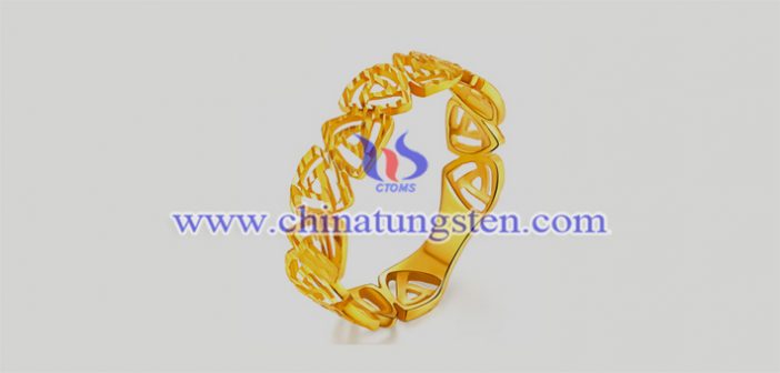 gold plated tungsten alloy hollow ring picture