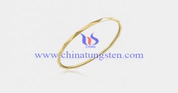 gold plated tungsten alloy line ring picture