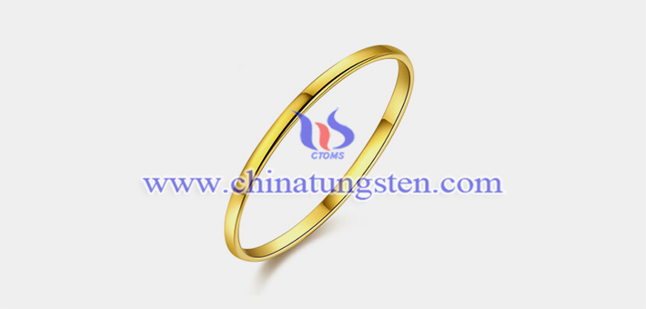 gold plated tungsten alloy line ring picture