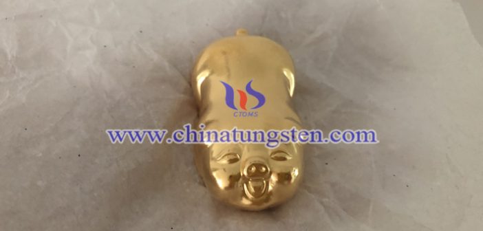 gold plated tungsten zodiac pig picture