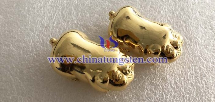 tungsten gold plated zodiac pig picture