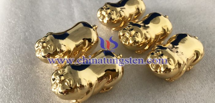 gold plated tungsten zodiac pig picture