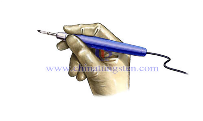 의료용 고주파 전기 칼에 적용되는 텅스텐 바늘