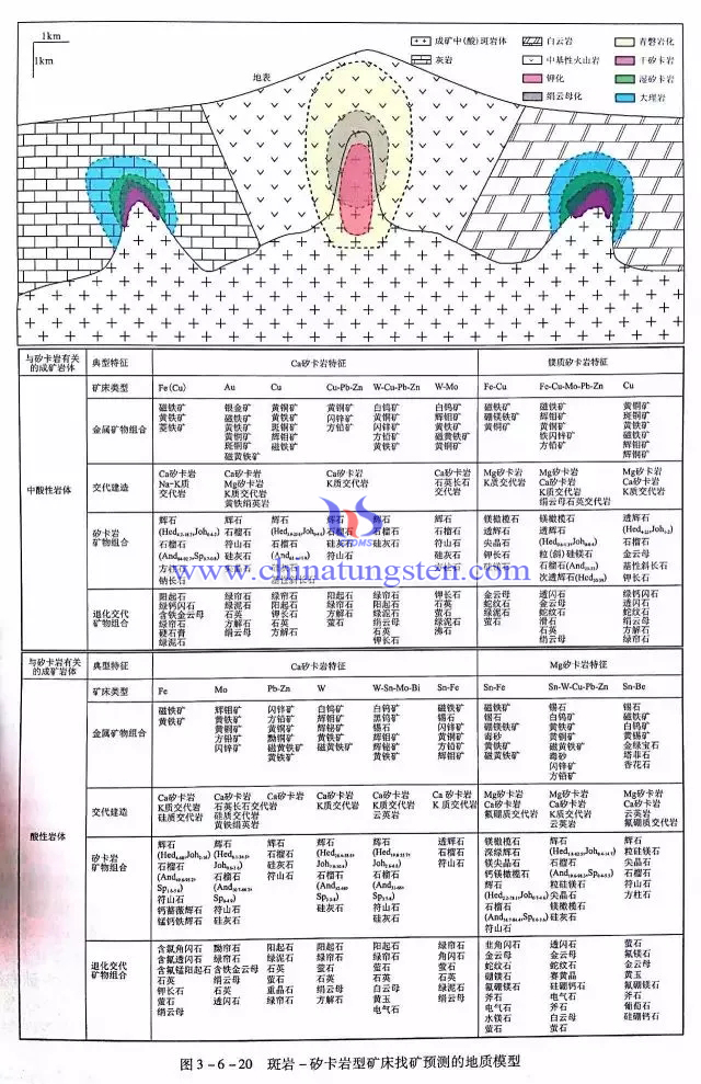 斑岩-矽卡岩型礦床找礦預測的地質模型