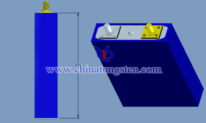 方形电池阳极含二硫化钨粉末图片
