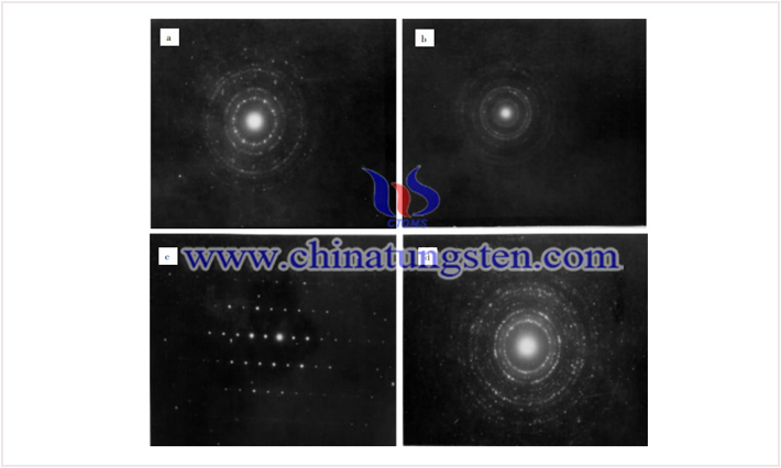 几种氧化钨的电子衍射图谱