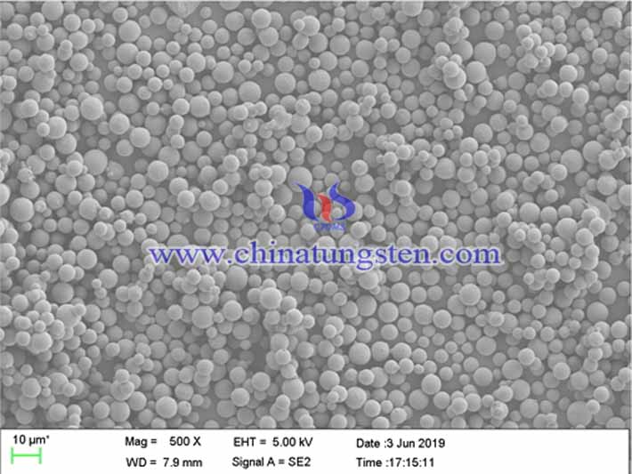 球形钨粉微观结构分析图片