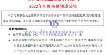 吉翔股份2022年年度业绩预报