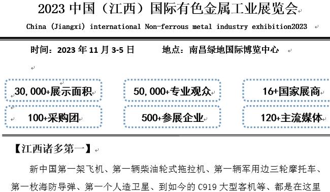 江西有色金属工业展览会