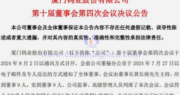 厦门钨业设立子公司建设高性能钕铁硼磁性材料项目公告图片