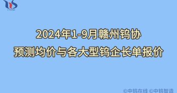 2024年1-9月赣州钨协预测均价