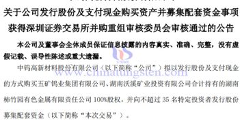 中钨高新重大资产重组方案获深交所审议通过公告